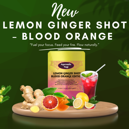 Lemon Ginger Shot Blood Orange Edition by Ayurvedic Yogi