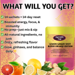 Lemon Ginger Shot Blood Orange Edition by Ayurvedic Yogi