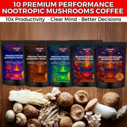 Premium Performance Mushroom Coffee Blend by Ayurvedic Yogi