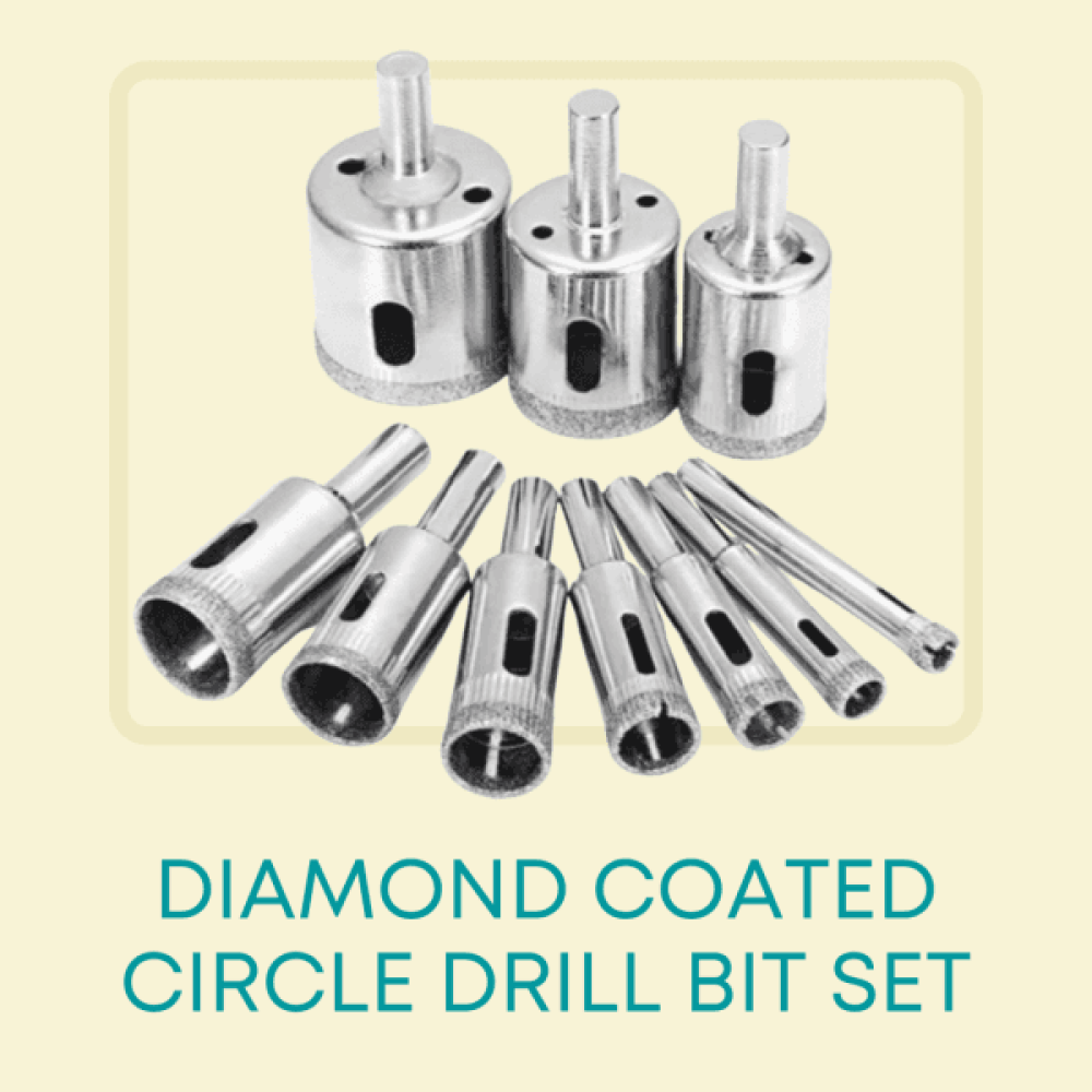 10pcs DIAMOND COATED CIRCLE DRILL BIT SET (Buy One take 2 Free)